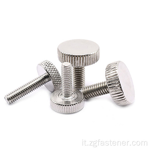 Din653 Acciaio inossidabile 304 Viti a schiera sottile knurled